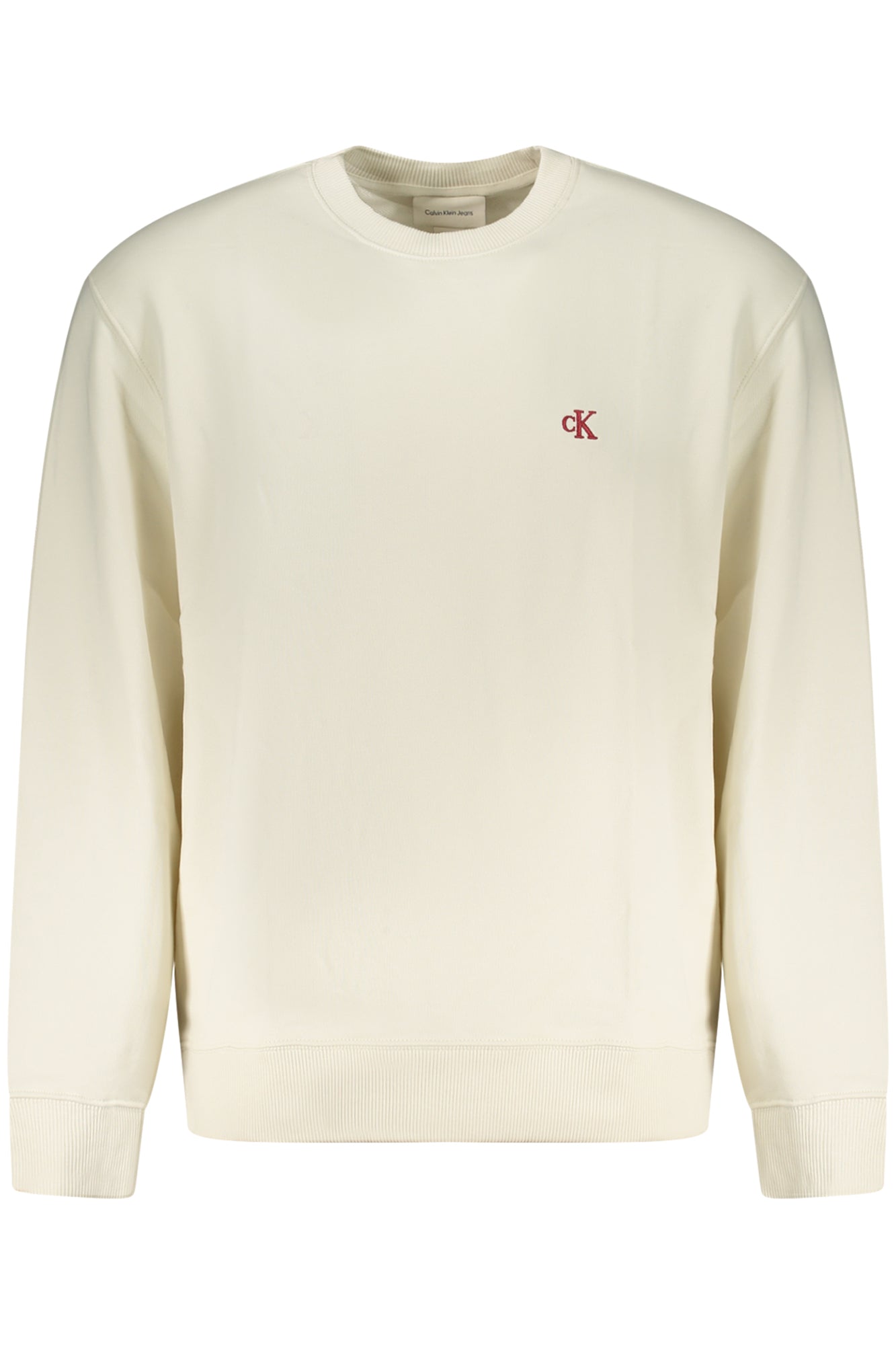 CALVIN KLEIN Herren-Sweatshirt mit Reißverschluss, weiß