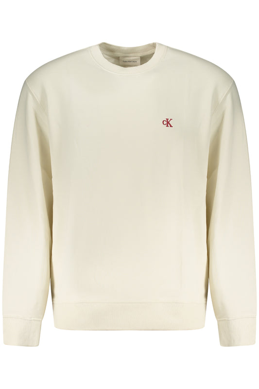 CALVIN KLEIN Herren-Sweatshirt mit Reißverschluss, weiß