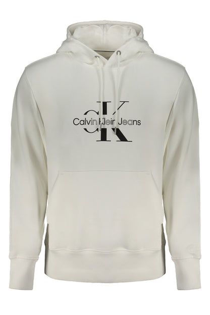 CALVIN KLEIN WEISSES SWEATSHIRT FÜR HERREN MIT REISSVERSCHLUSS