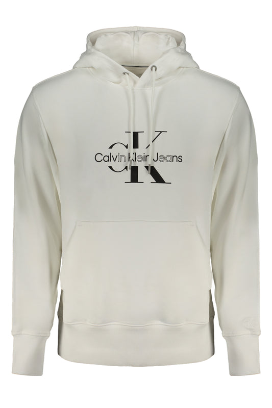 CALVIN KLEIN WEISSES SWEATSHIRT FÜR HERREN MIT REISSVERSCHLUSS