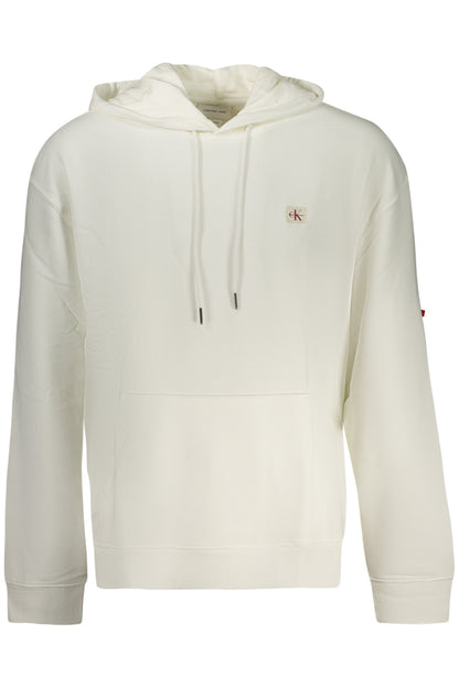CALVIN KLEIN Herren-Sweatshirt mit Reißverschluss, weiß