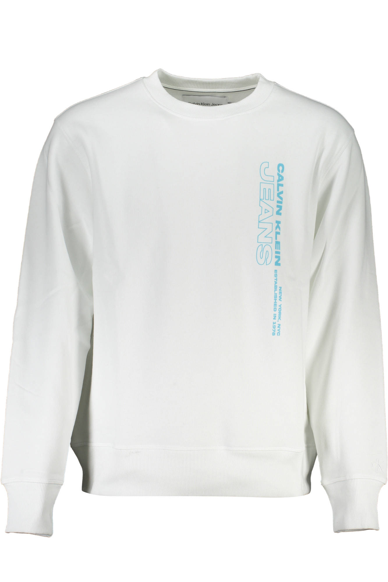 CALVIN KLEIN WEISSES SWEATSHIRT FÜR HERREN MIT REISSVERSCHLUSS