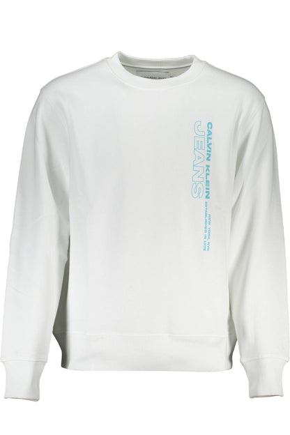 CALVIN KLEIN WEISSES SWEATSHIRT FÜR HERREN MIT REISSVERSCHLUSS