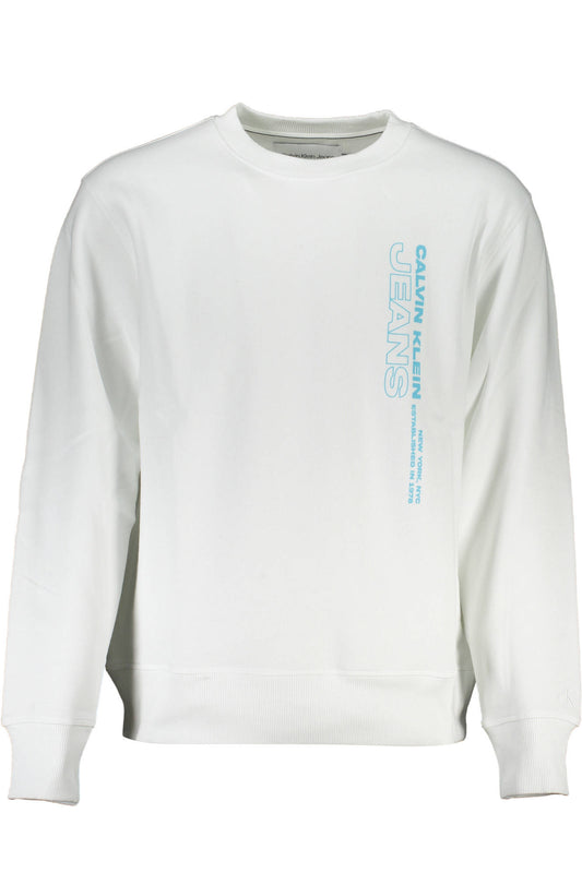 CALVIN KLEIN WEISSES SWEATSHIRT FÜR HERREN MIT REISSVERSCHLUSS