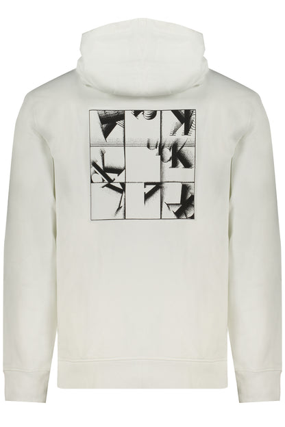 CALVIN KLEIN WEISSES SWEATSHIRT FÜR HERREN MIT REISSVERSCHLUSS