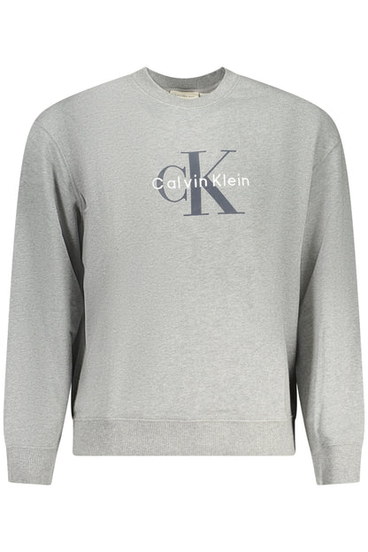 CALVIN KLEIN Herren-Sweatshirt mit Reißverschluss, grau