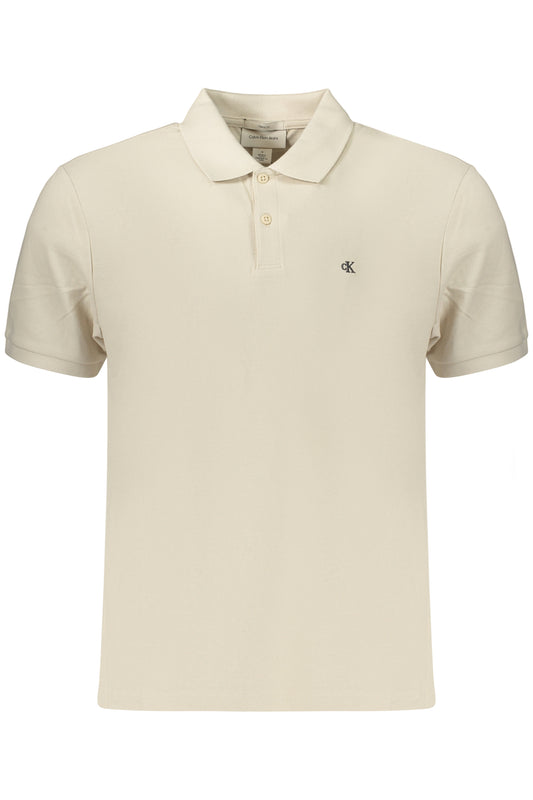 CALVIN KLEIN HERREN-POLOSHIRT MIT KURZEN ÄRMELN, BEIGE