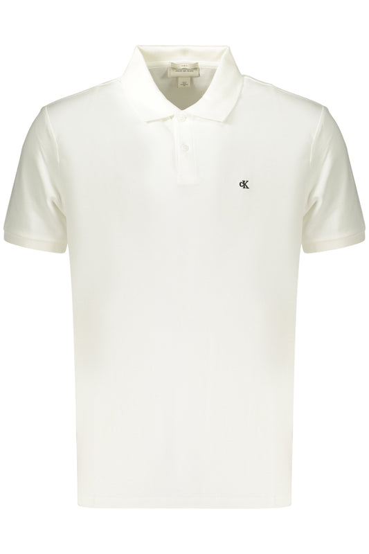 CALVIN KLEIN HERREN-POLOSHIRT MIT KURZEN ÄRMELN, WEISS