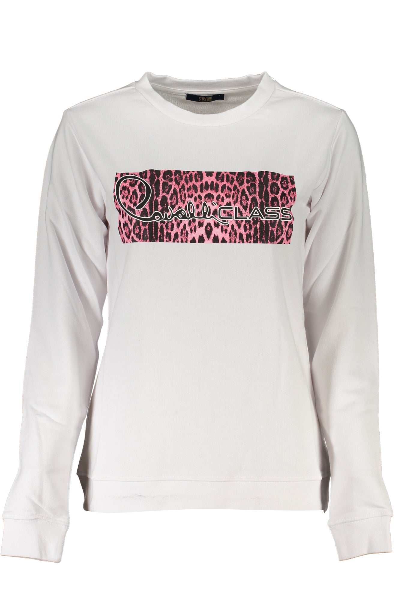 CAVALLI CLASS WEISSES SWEATSHIRT FÜR DAMEN OHNE REISSVERSCHLUSS