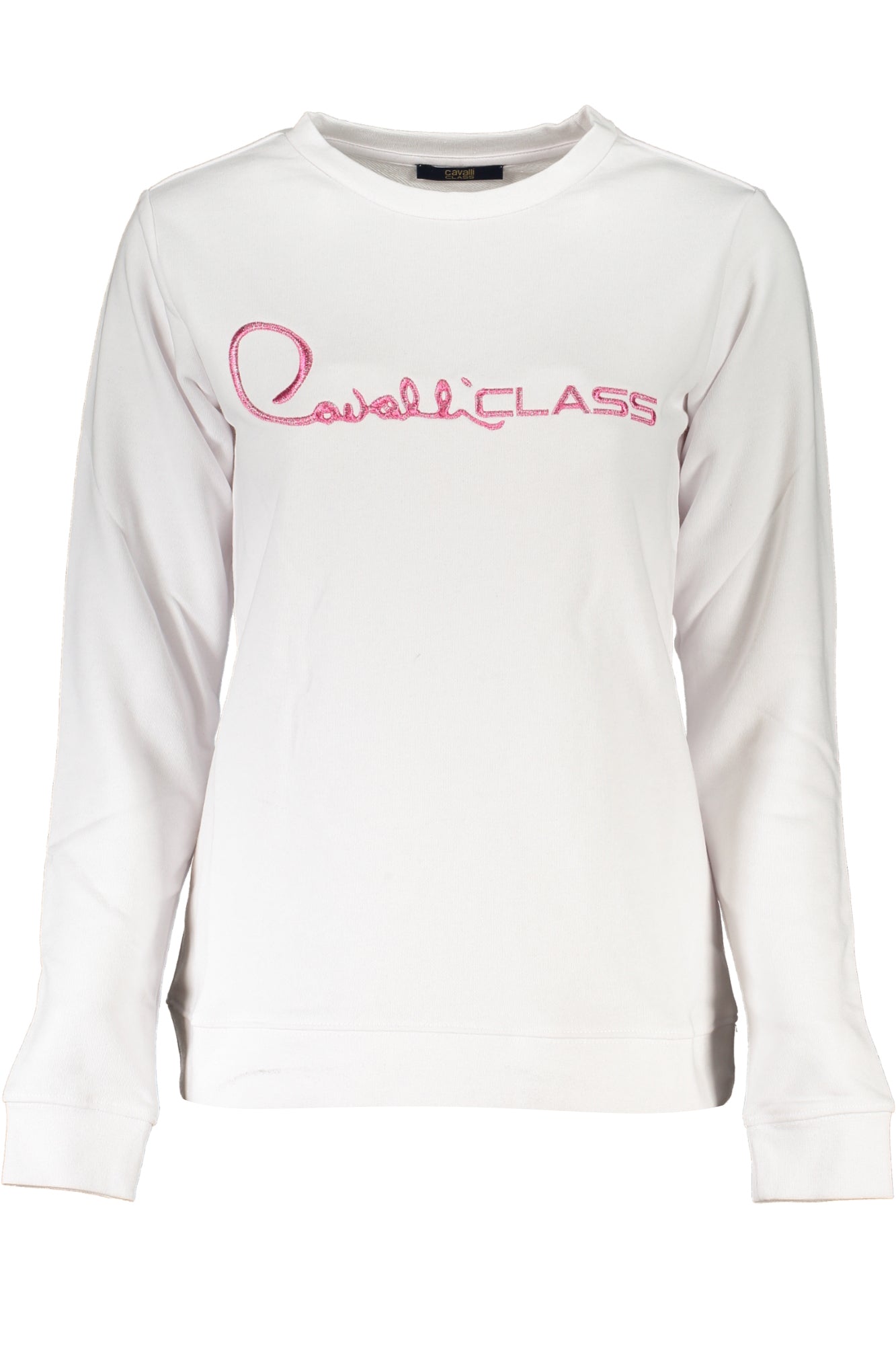 CAVALLI CLASS WEISSES SWEATSHIRT FÜR DAMEN OHNE REISSVERSCHLUSS