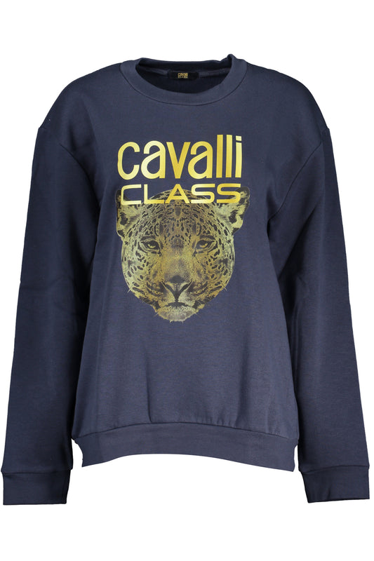 CAVALLI CLASS DAMEN-SWEATSHIRT MIT REISSVERSCHLUSS BLAU