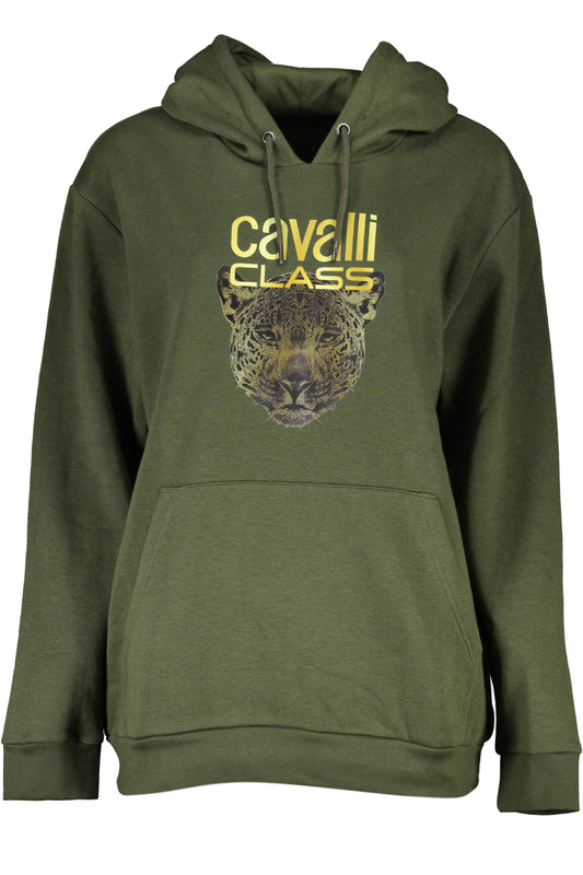 CAVALLI CLASS DAMEN-SWEATSHIRT MIT REISSVERSCHLUSS GRÜN