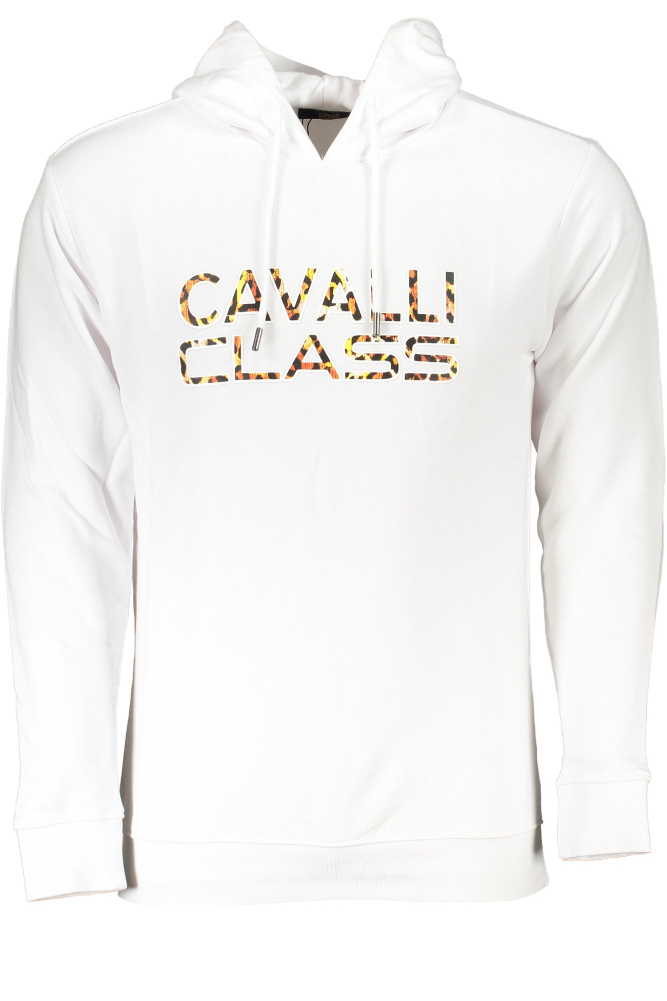 CAVALLI CLASS WEISSES SWEATSHIRT FÜR HERREN MIT REISSVERSCHLUSS