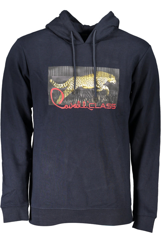 CAVALLI CLASS BLAUES SWEATSHIRT FÜR HERREN MIT REISSVERSCHLUSS