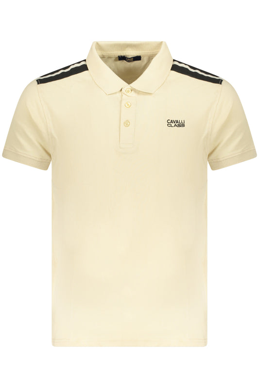 CAVALLI CLASS POLO KURZARM HERREN BEIGE