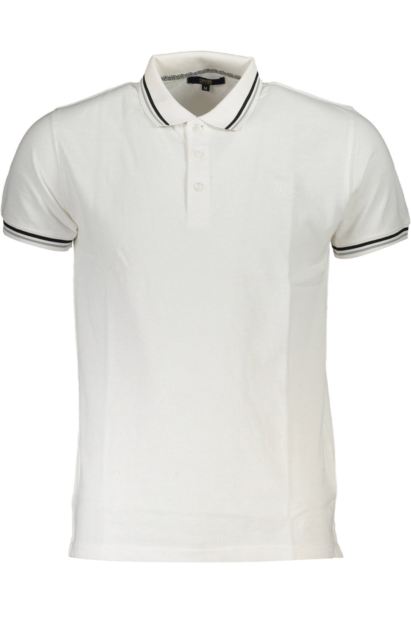 CAVALLI CLASS POLO KURZARM HERREN WEISS