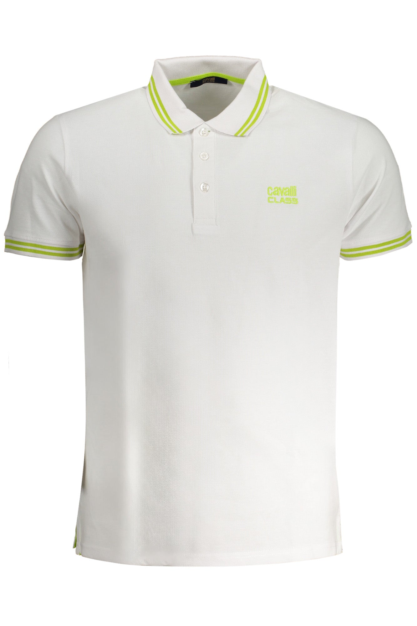 Weißes, kurzärmliges Herren-Poloshirt der Cavalli-Klasse