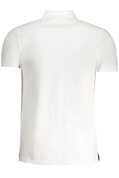 Weißes, kurzärmliges Herren-Poloshirt der Cavalli-Klasse