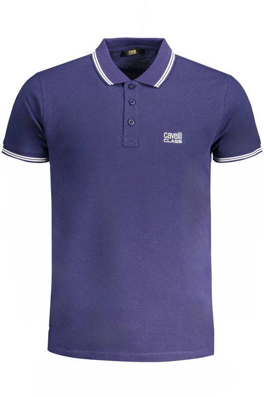 CAVALLI CLASS HERREN-KURZÄRMELIGES POLOSHIRT BLAU