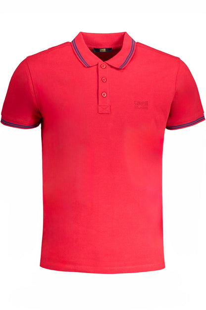 CAVALLI CLASS HERREN-KURZÄRMELIGES POLOSHIRT ROT