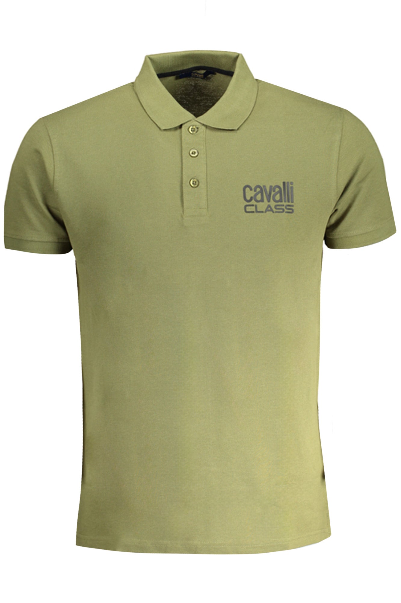 GRÜNES KURZÄRMELIGES POLOSHIRT FÜR HERREN DER CAVALLI-KLASSE