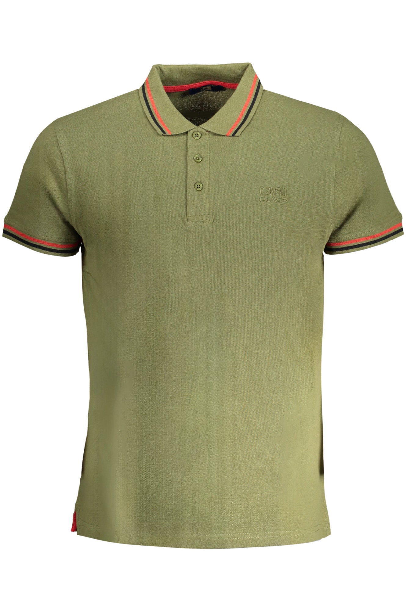 GRÜNES KURZÄRMELIGES POLOSHIRT FÜR HERREN DER CAVALLI-KLASSE