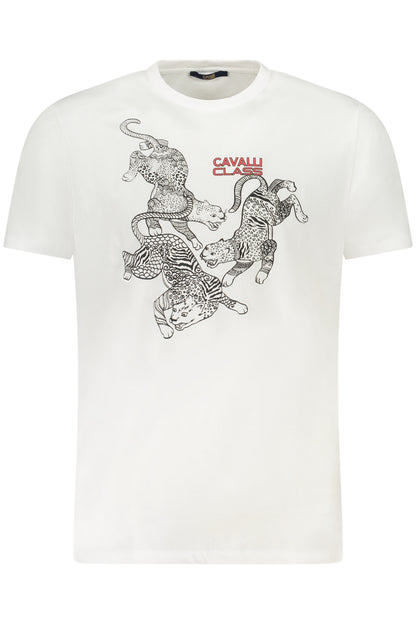 CAVALLI CLASS KURZARM-T-SHIRT HERREN WEISS