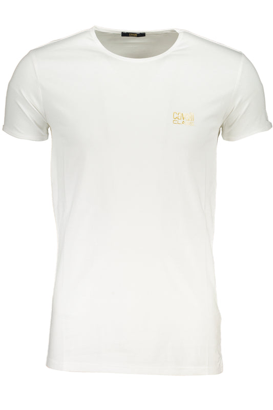 CAVALLI CLASS HERREN-KURZÄRMELIGES T-SHIRT WEISS