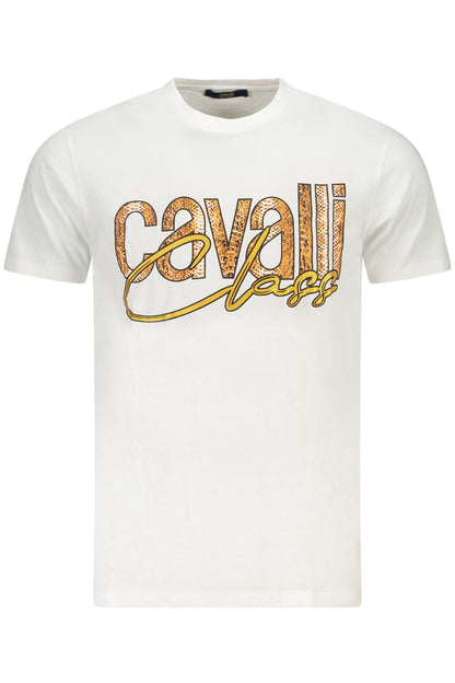 CAVALLI CLASS KURZARM-T-SHIRT HERREN WEISS