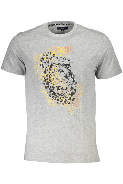 CAVALLI CLASS KURZARM-T-SHIRT HERREN GRAU