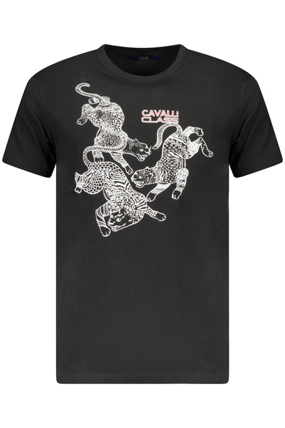 CAVALLI CLASS KURZARM T-SHIRT HERREN SCHWARZ