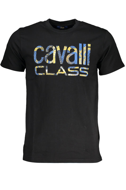 CAVALLI CLASS HERREN-KURZARM-T-SHIRT SCHWARZ
