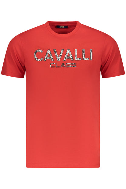 CAVALLI CLASS KURZARM T-SHIRT HERREN ROT