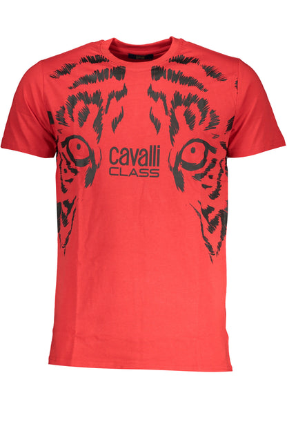 CAVALLI CLASS HERREN-KURZARM-T-SHIRT ROT