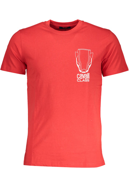 CAVALLI CLASS HERREN-KURZARM-T-SHIRT ROT