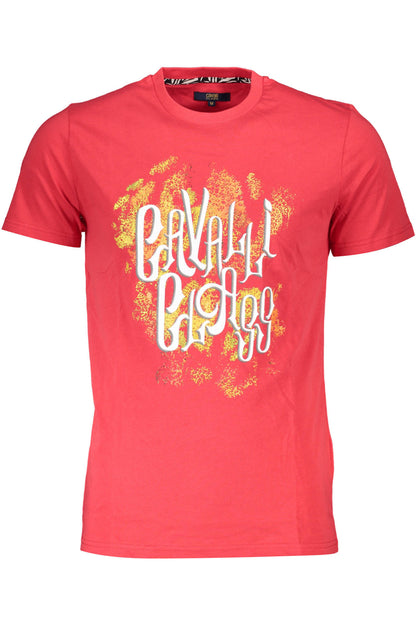 CAVALLI CLASS KURZARM T-SHIRT HERREN ROT