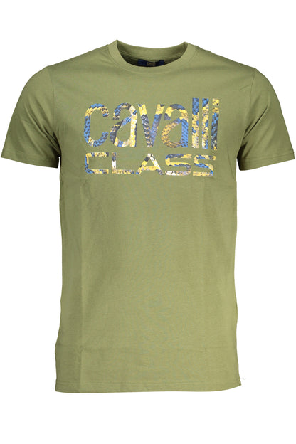 CAVALLI CLASS GRÜNES KURZÄRMELIGES HERREN-T-SHIRT