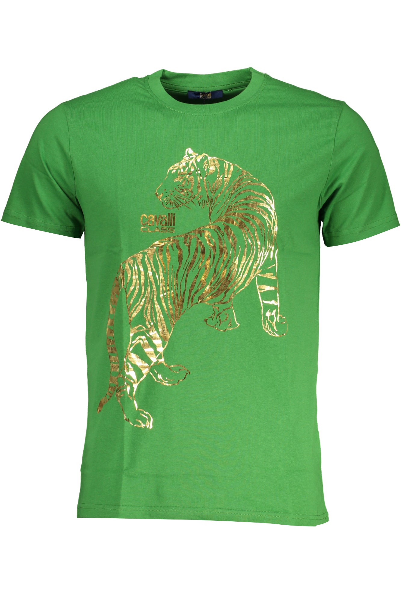 CAVALLI CLASS GRÜNES KURZÄRMELIGES HERREN-T-SHIRT