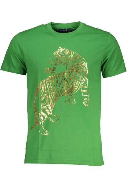 CAVALLI CLASS GRÜNES KURZÄRMELIGES HERREN-T-SHIRT