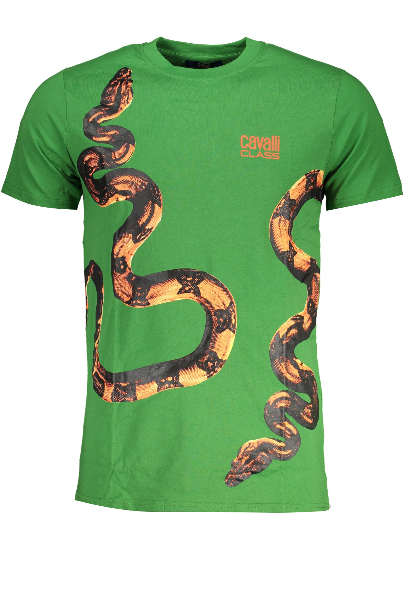 CAVALLI CLASS GRÜNES KURZÄRMELIGES HERREN-T-SHIRT