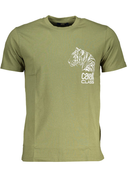 CAVALLI CLASS GRÜNES KURZÄRMELIGES HERREN-T-SHIRT