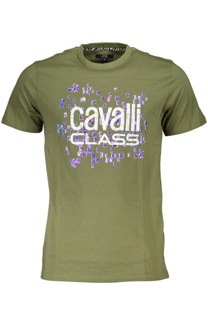 CAVALLI CLASS KURZARM-T-SHIRT HERREN GRÜN