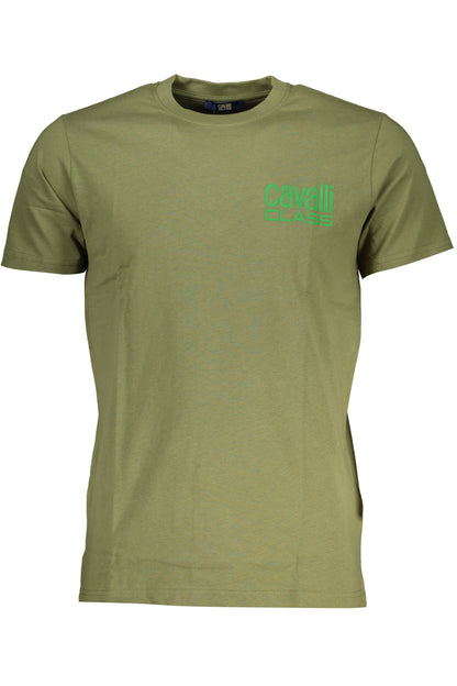 CAVALLI CLASS GRÜNES KURZÄRMELIGES HERREN-T-SHIRT