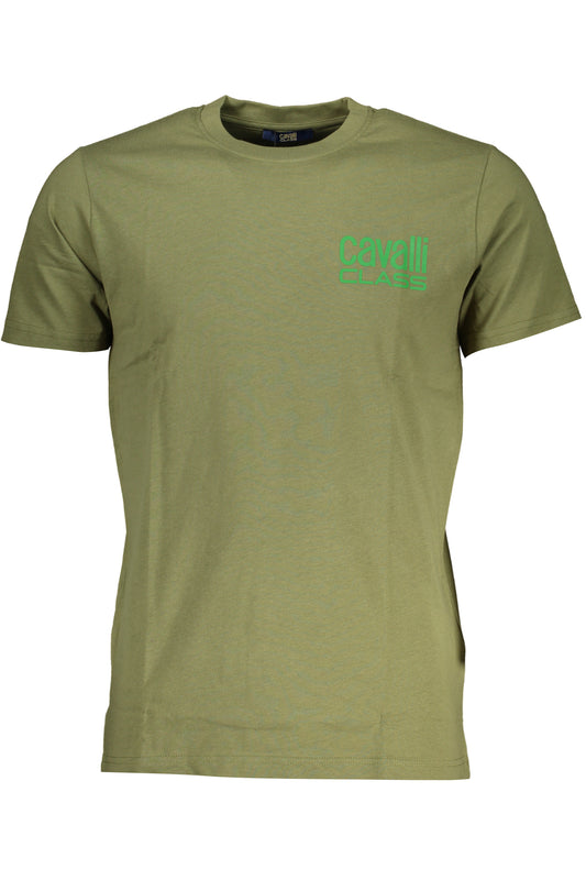 CAVALLI CLASS GRÜNES KURZÄRMELIGES HERREN-T-SHIRT