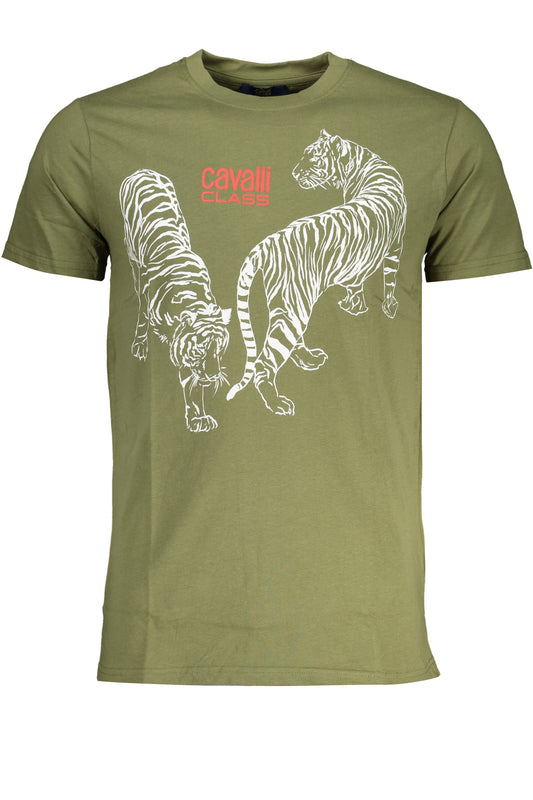 CAVALLI CLASS GRÜNES KURZÄRMELIGES HERREN-T-SHIRT