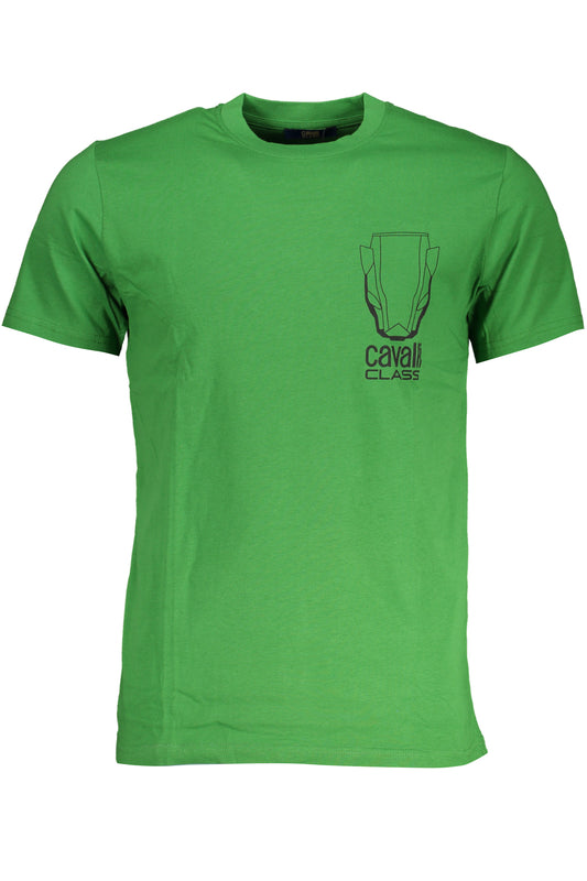 CAVALLI CLASS GRÜNES KURZÄRMELIGES HERREN-T-SHIRT