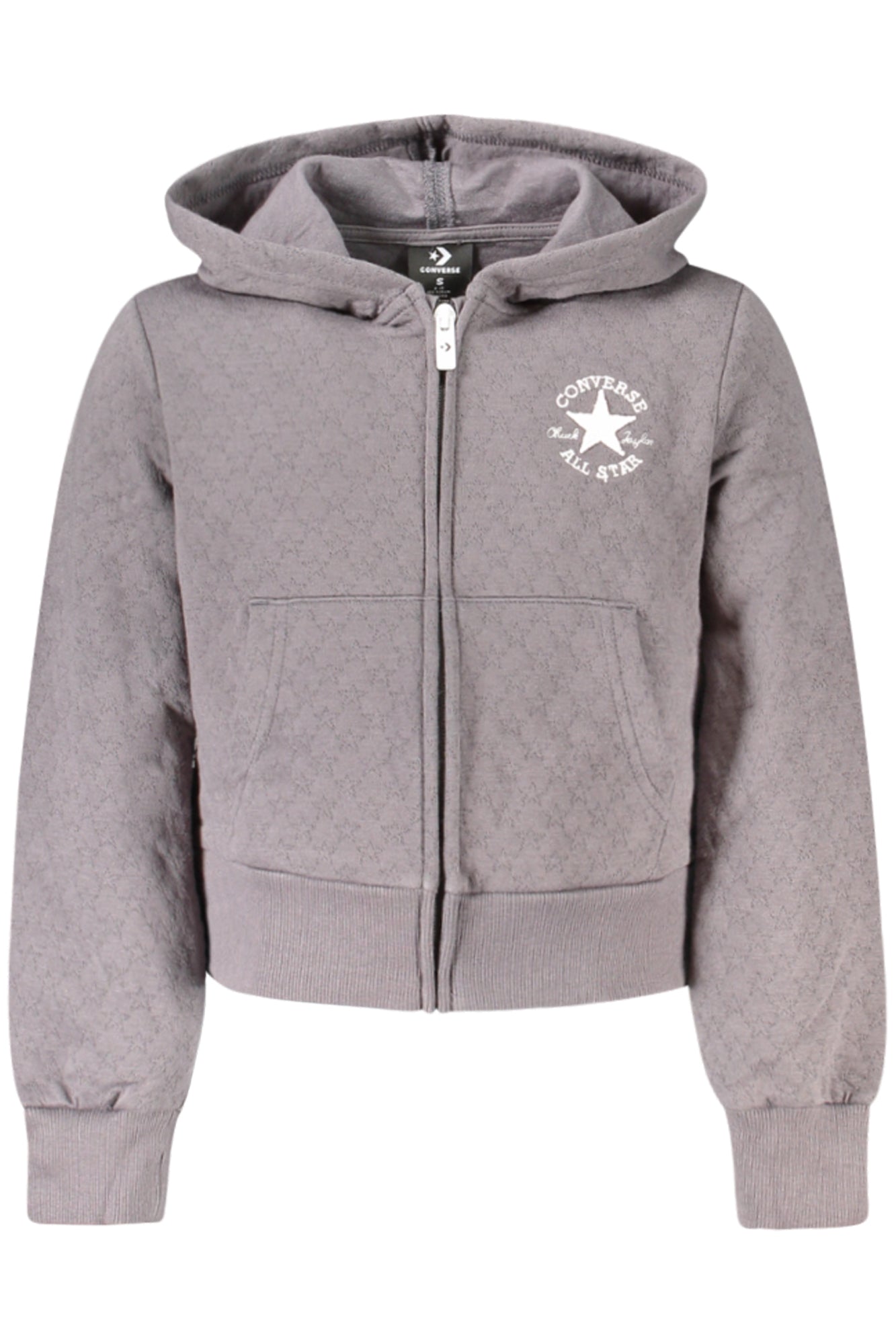 Converse Mädchen Zip-Up Hoodie, Grau