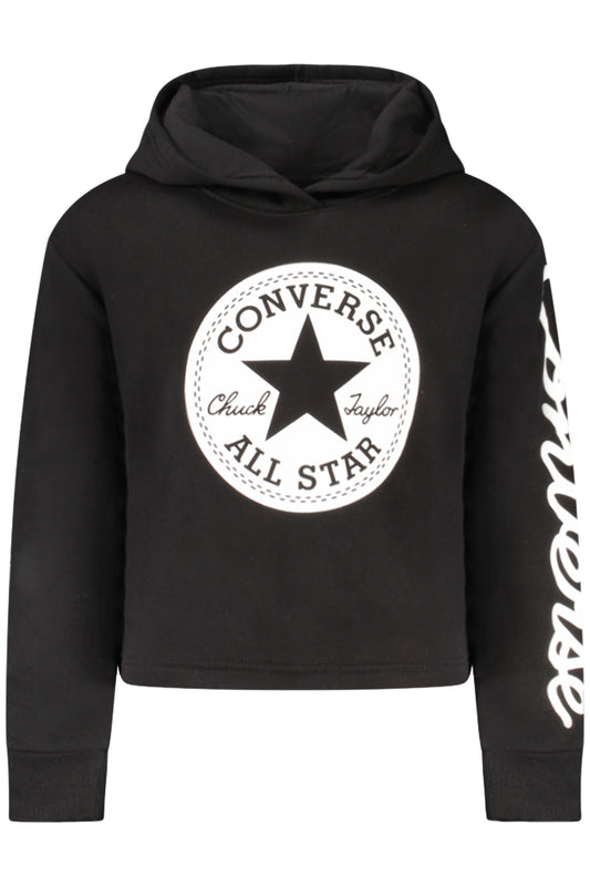 Converse Mädchen Zip-Up Hoodie, Schwarz