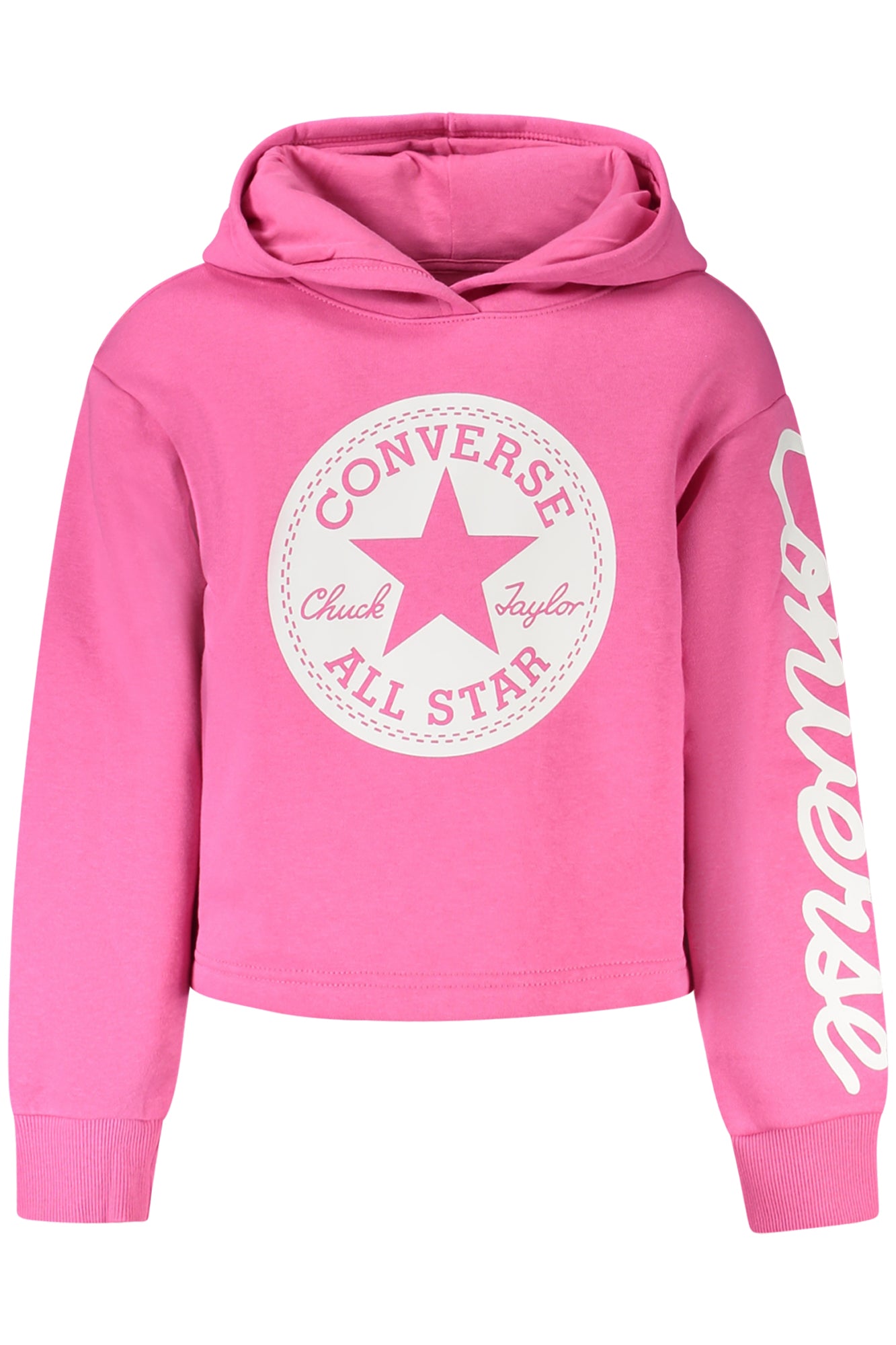 Converse – Rosa Kapuzenjacke mit Reißverschluss für Mädchen