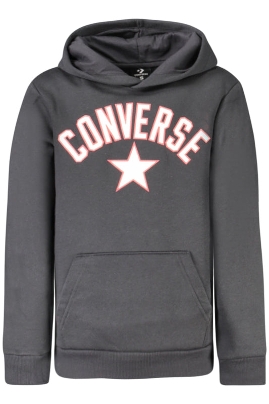 Converse – Schwarzer Kapuzenpullover mit Reißverschluss für Kinder